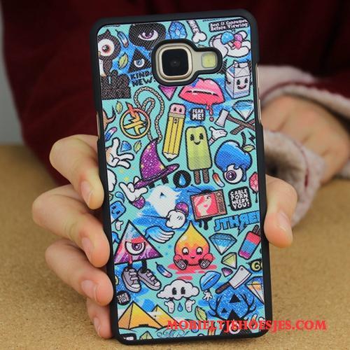 Samsung Galaxy A3 2016 Anti-fall Purper Schrobben Hoes Hard Achterklep Hoesje