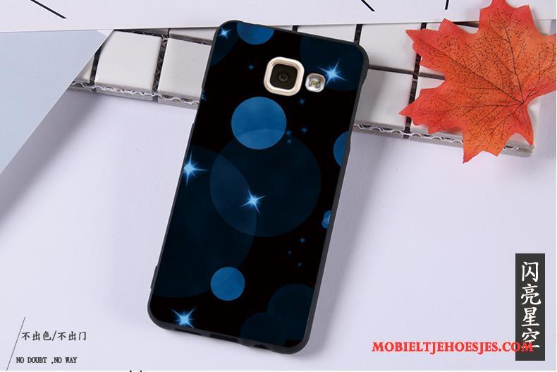 Samsung Galaxy A3 2016 Hoesje Telefoon Anti-fall Zwart Ster Hanger Zacht Bescherming