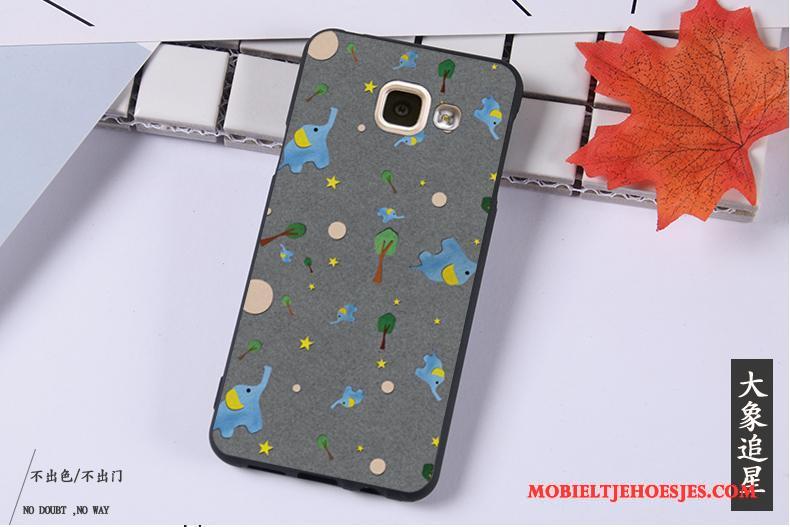 Samsung Galaxy A3 2016 Hoesje Telefoon Anti-fall Zwart Ster Hanger Zacht Bescherming