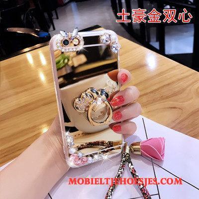 Samsung Galaxy A3 2016 Ring Bescherming Hoes Spiegel Trend Hoesje Telefoon Luxe