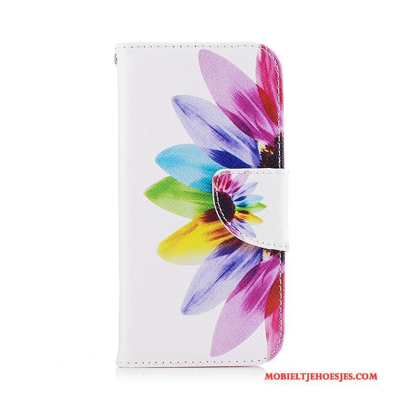 Samsung Galaxy A3 2016 Ster Bescherming Leren Etui Hoes Folio Purper Hoesje Telefoon