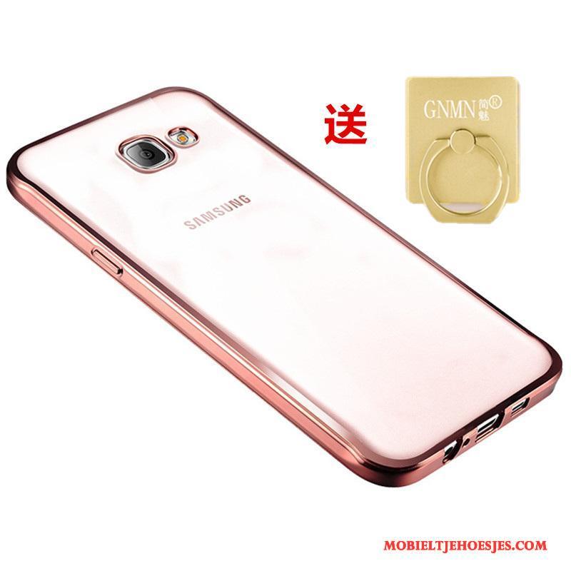 Samsung Galaxy A3 2016 Zilver Siliconen Doorzichtig Ster Hoesje Zacht Bescherming