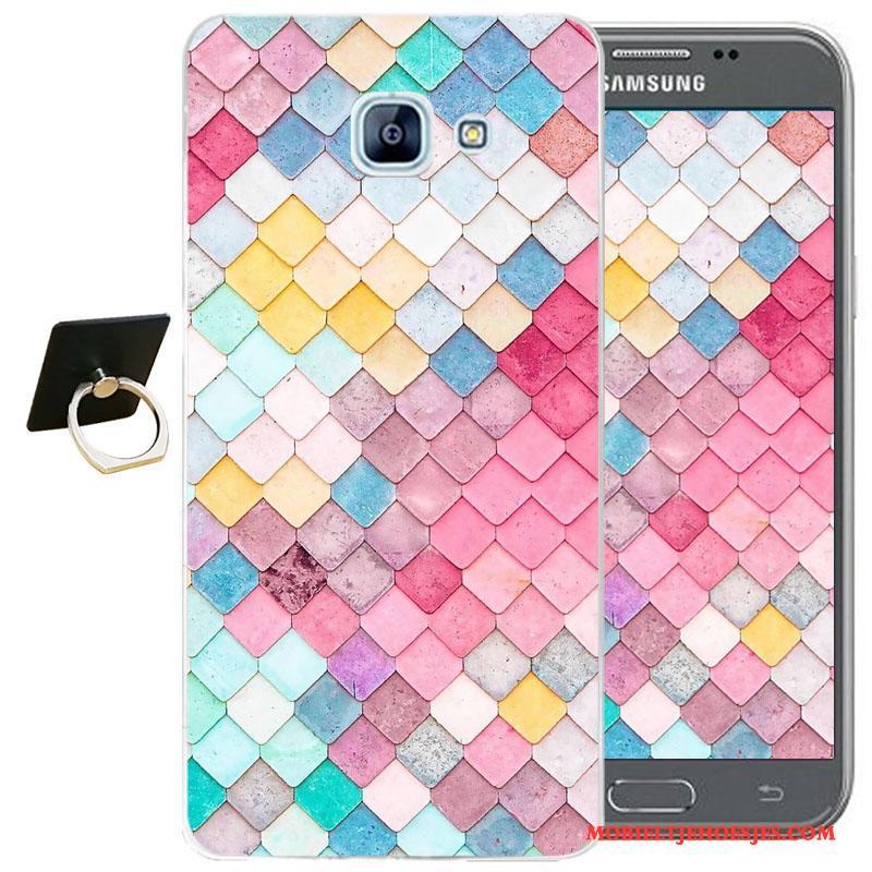 Samsung Galaxy A3 2017 Hoesje Bescherming Hoes Mobiele Telefoon Spotprent Zacht Anti-fall Wit