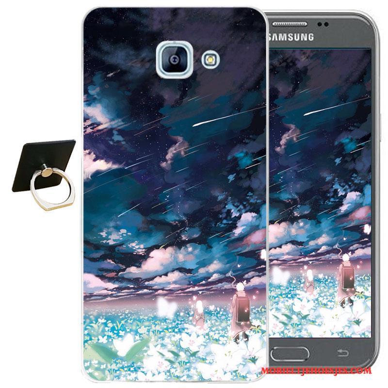 Samsung Galaxy A3 2017 Hoesje Bescherming Hoes Mobiele Telefoon Spotprent Zacht Anti-fall Wit