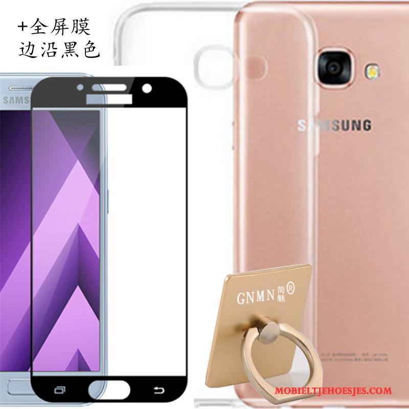 Samsung Galaxy A3 2017 Hoesje Hoes Doorzichtig Zacht Siliconen Wit Ster Bescherming