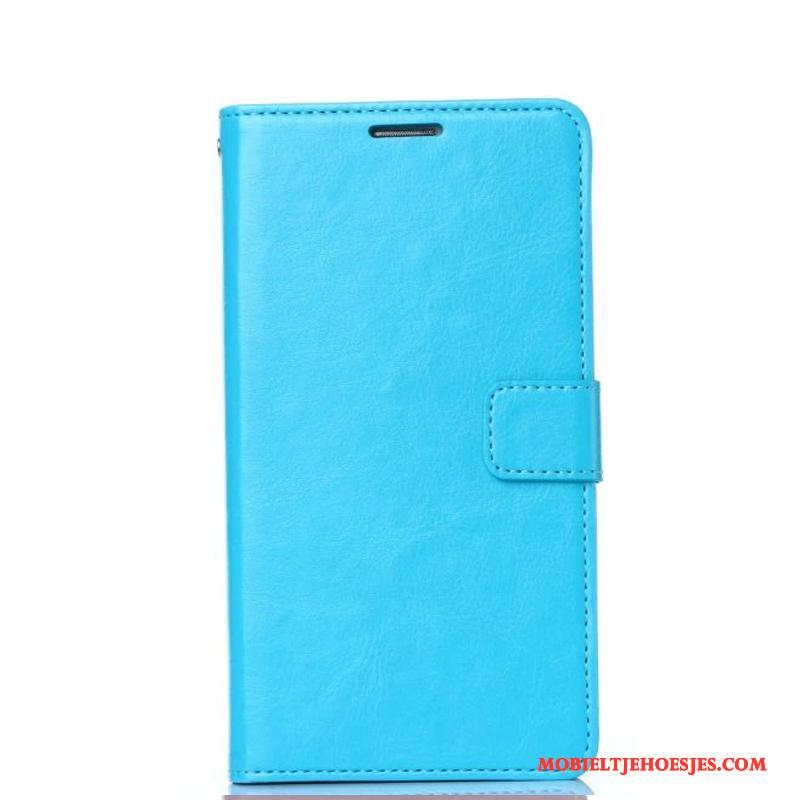 Samsung Galaxy A3 2017 Leren Etui Bescherming Ster Hoes Rood Folio Hoesje Telefoon