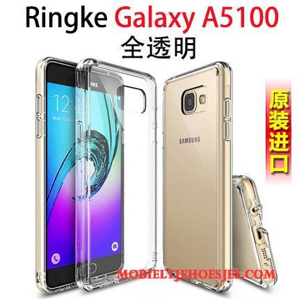 Samsung Galaxy A3 2017 Ster Anti-fall Hoes Hoesje Telefoon Siliconen Wit Bescherming