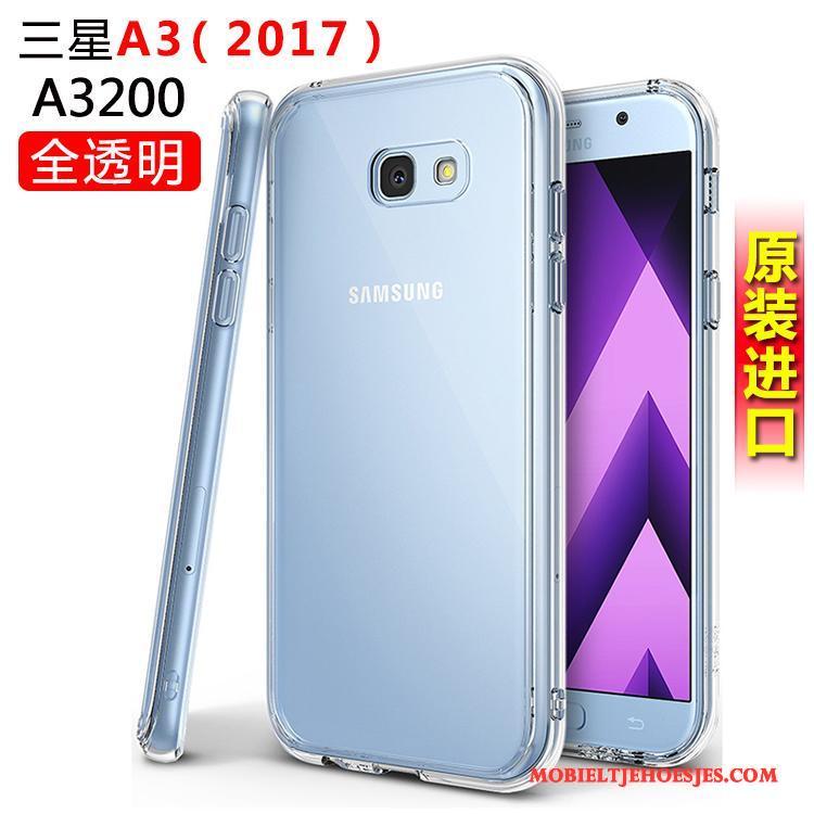 Samsung Galaxy A3 2017 Ster Anti-fall Hoes Hoesje Telefoon Siliconen Wit Bescherming