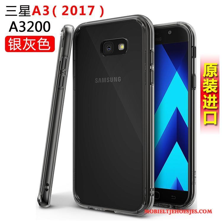 Samsung Galaxy A3 2017 Ster Anti-fall Hoes Hoesje Telefoon Siliconen Wit Bescherming