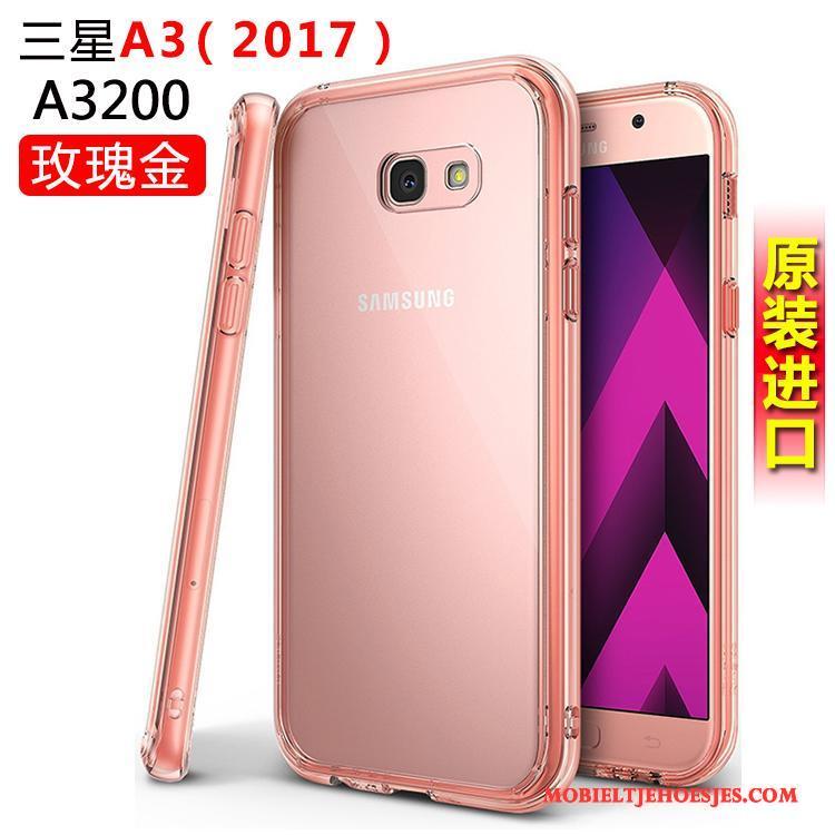 Samsung Galaxy A3 2017 Ster Anti-fall Hoes Hoesje Telefoon Siliconen Wit Bescherming