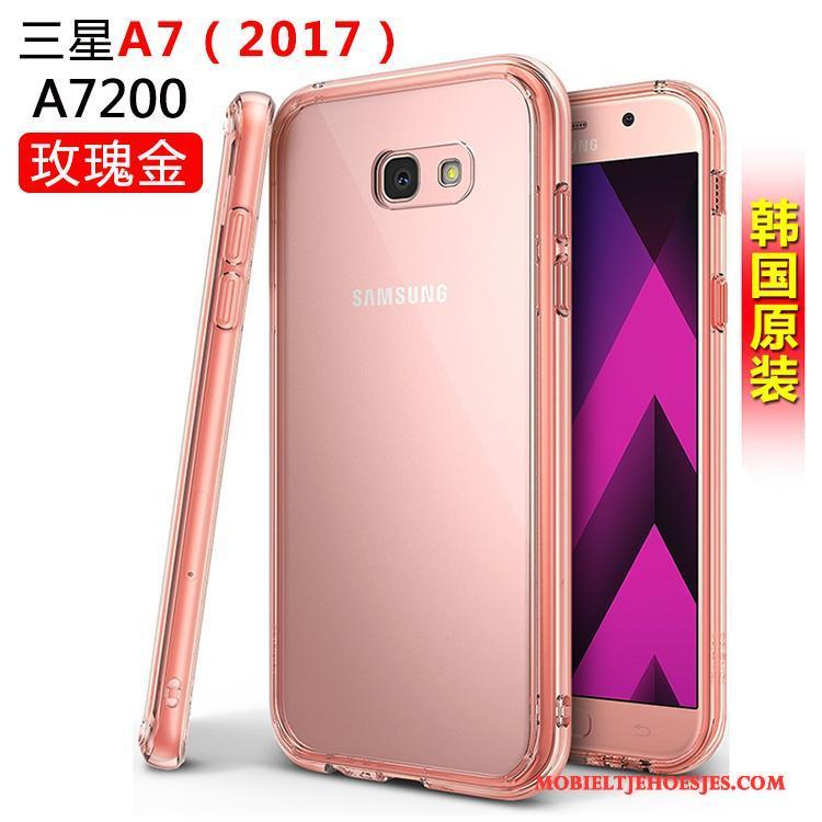 Samsung Galaxy A3 2017 Ster Anti-fall Hoes Hoesje Telefoon Siliconen Wit Bescherming