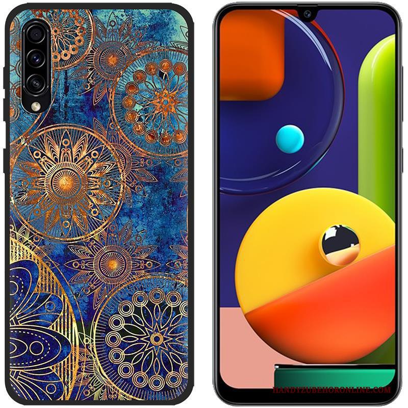 Samsung Galaxy A30s Hoesje Groen Bescherming Ster Doek Geschilderd Siliconen Spotprent