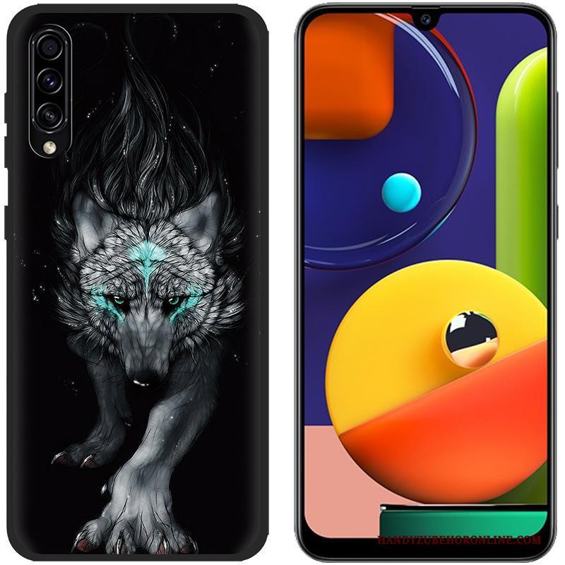 Samsung Galaxy A30s Hoesje Groen Bescherming Ster Doek Geschilderd Siliconen Spotprent