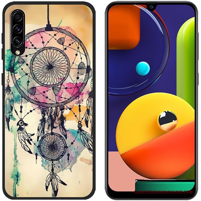 Samsung Galaxy A30s Hoesje Groen Bescherming Ster Doek Geschilderd Siliconen Spotprent