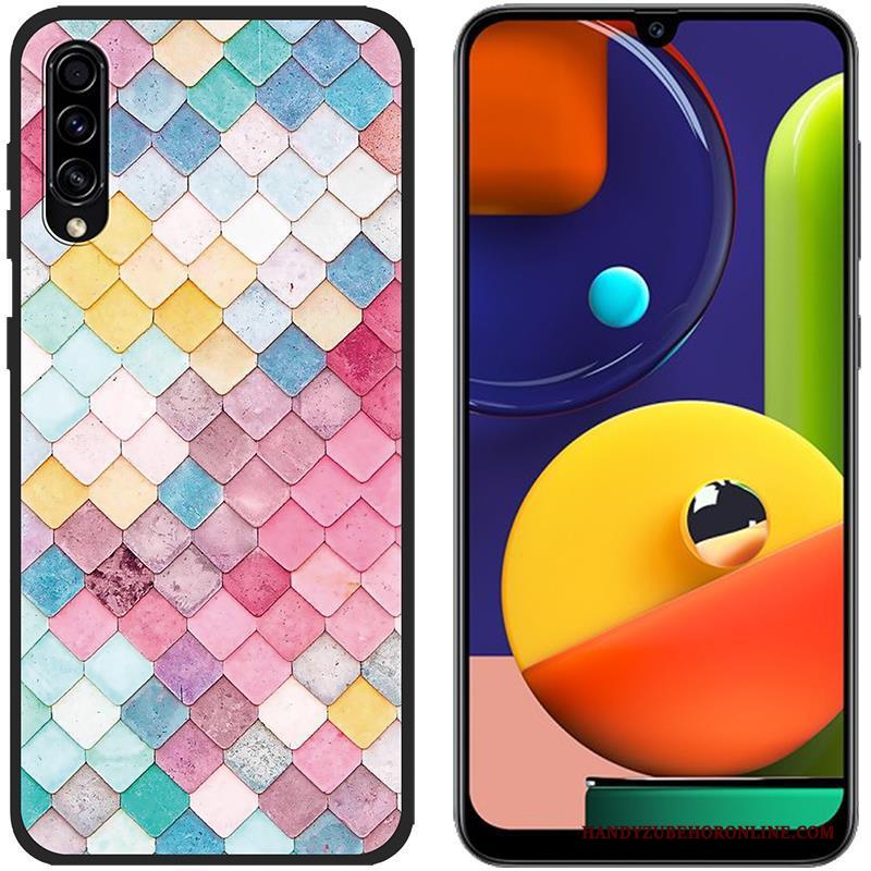 Samsung Galaxy A30s Hoesje Groen Bescherming Ster Doek Geschilderd Siliconen Spotprent