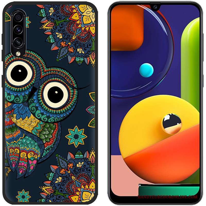 Samsung Galaxy A30s Hoesje Groen Bescherming Ster Doek Geschilderd Siliconen Spotprent