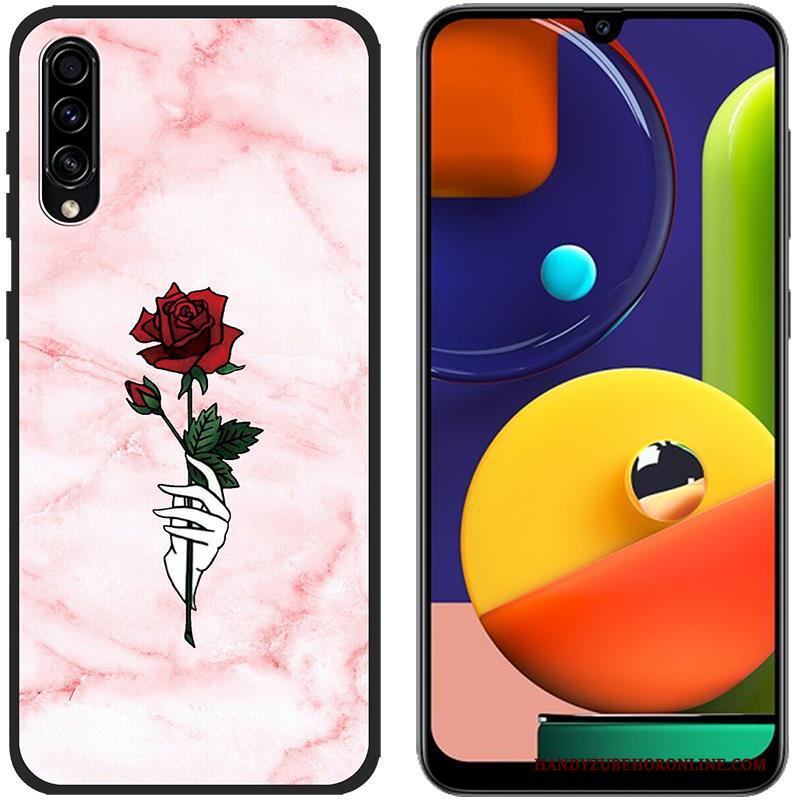 Samsung Galaxy A30s Hoesje Groen Bescherming Ster Doek Geschilderd Siliconen Spotprent