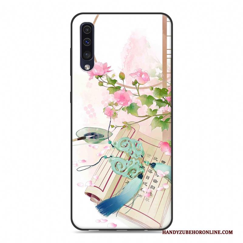 Samsung Galaxy A30s Hoesje Ster Hoes Chinese Stijl Wit Scheppend Persoonlijk Bescherming