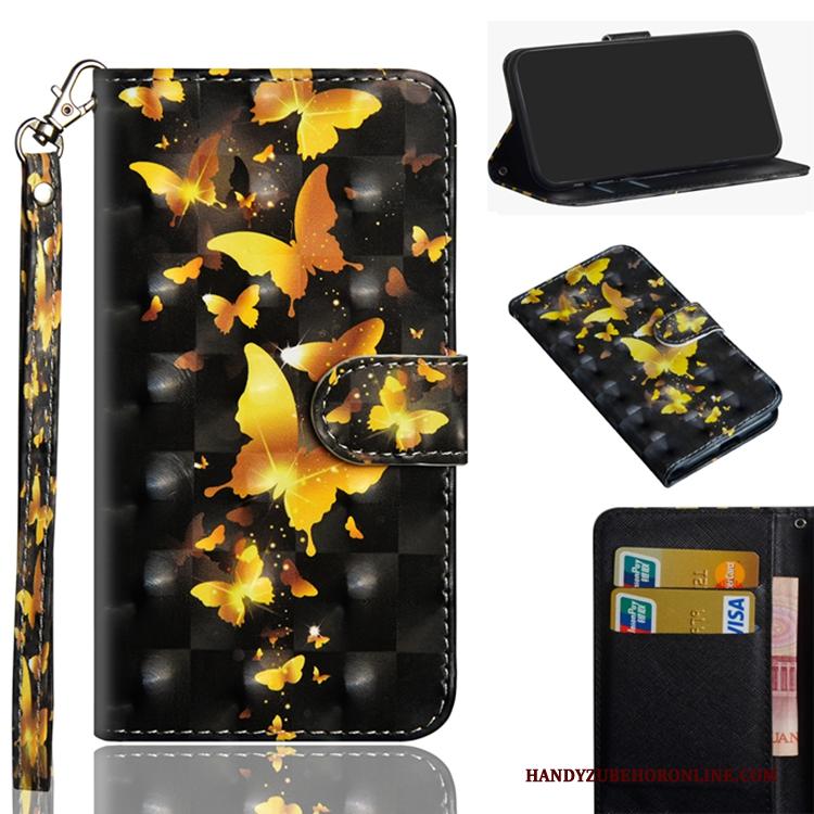 Samsung Galaxy A40 Ster Folio Siliconenhoesje Leren Etui Anti-fall Purper Hoesje Telefoon