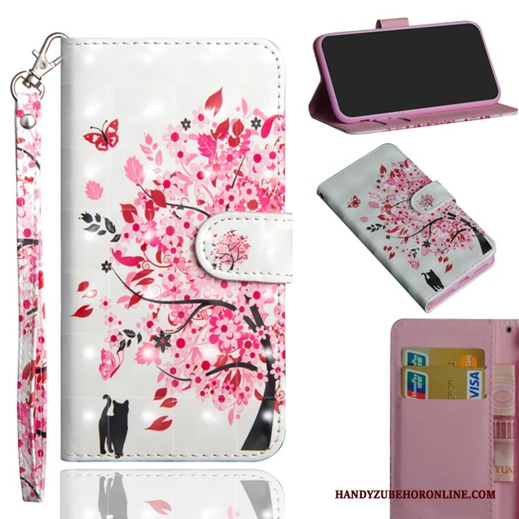 Samsung Galaxy A40 Ster Folio Siliconenhoesje Leren Etui Anti-fall Purper Hoesje Telefoon