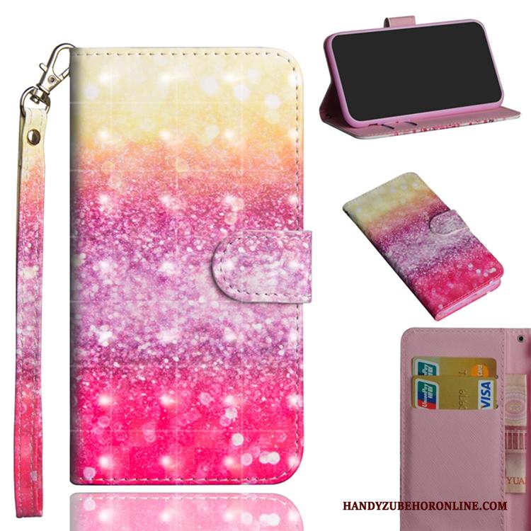 Samsung Galaxy A40 Ster Folio Siliconenhoesje Leren Etui Anti-fall Purper Hoesje Telefoon