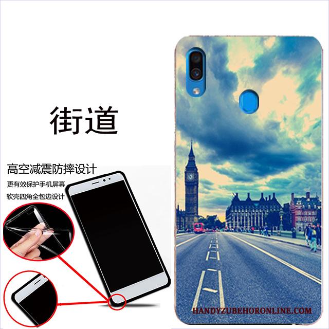 Samsung Galaxy A40 Ster Hoes Hoesje Zacht Mobiele Telefoon Rood Bescherming