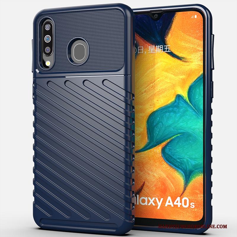 Samsung Galaxy A40s Bescherming Zwart Hoes Hoesje Telefoon Anti-fall Ster Eenvoudige