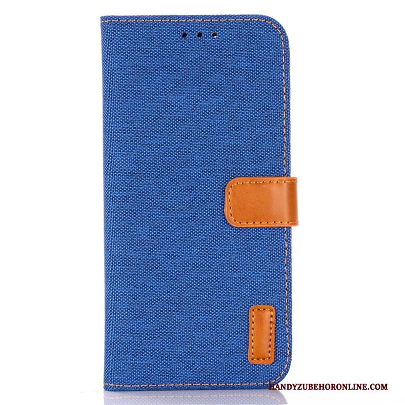 Samsung Galaxy A41 Denim Hoesje Telefoon Anti-fall Ster Blauw Clamshell Leren Etui