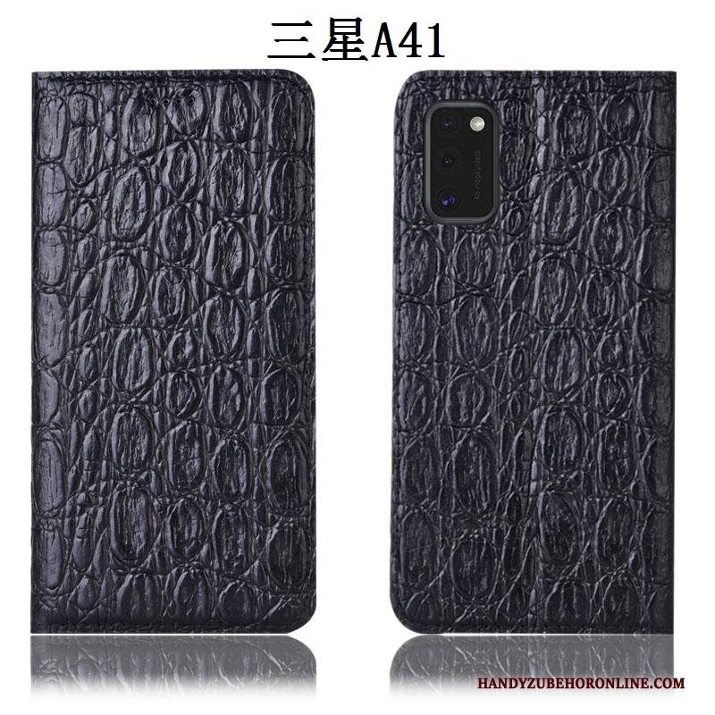 Samsung Galaxy A41 Hoes Folio Leren Etui Bescherming Hoesje Telefoon Ster Anti-fall
