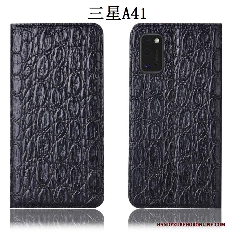 Samsung Galaxy A41 Hoes Folio Leren Etui Bescherming Hoesje Telefoon Ster Anti-fall