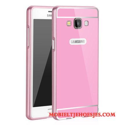 Samsung Galaxy A5 2015 Anti-fall Ster Achterklep Hoes Mobiele Telefoon Zwart Hoesje