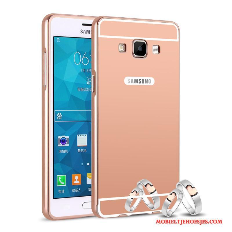 Samsung Galaxy A5 2015 Anti-fall Ster Achterklep Hoes Mobiele Telefoon Zwart Hoesje