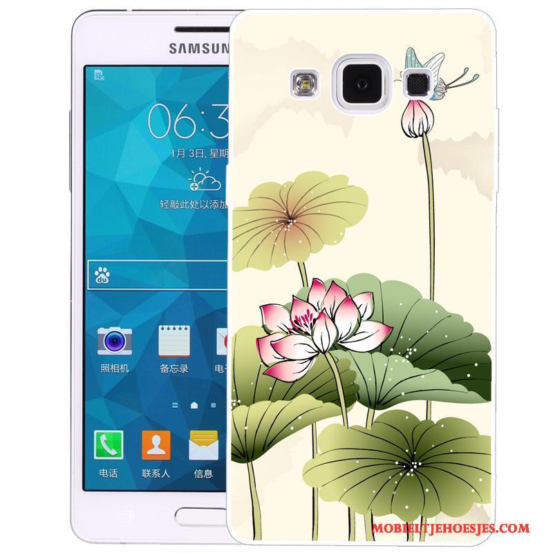 Samsung Galaxy A5 2015 Geschilderd Bescherming Hoesje Siliconen Telefoon Ster Spotprent