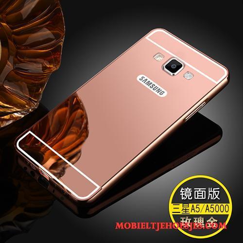 Samsung Galaxy A5 2015 Hoes Omlijsting Hoesje Telefoon Spiegel Zilver All Inclusive Metaal