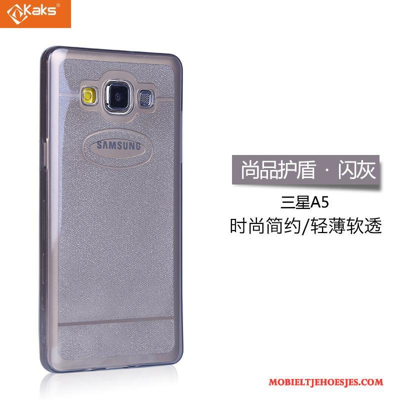 Samsung Galaxy A5 2015 Hoesje Lichte En Dun Siliconen Hoes Roze Zacht Ster Bescherming
