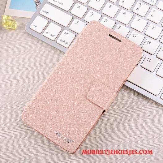 Samsung Galaxy A5 2015 Rose Goud Hoesje Telefoon Mobiele Telefoon Leren Etui Clamshell Bescherming Ster