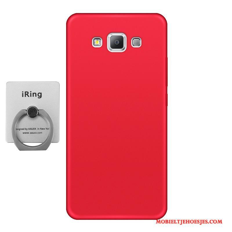 Samsung Galaxy A5 2015 Schrobben Eenvoudige Hoesje Telefoon Ster Groen Siliconen Bescherming