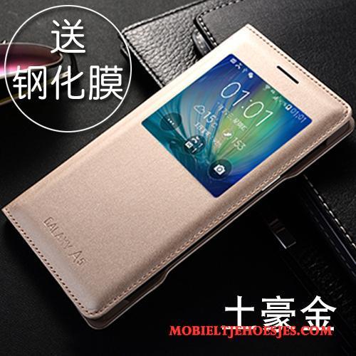 Samsung Galaxy A5 2015 Ster Leren Etui Folio Hoes Mobiele Telefoon Hoesje Telefoon Wit