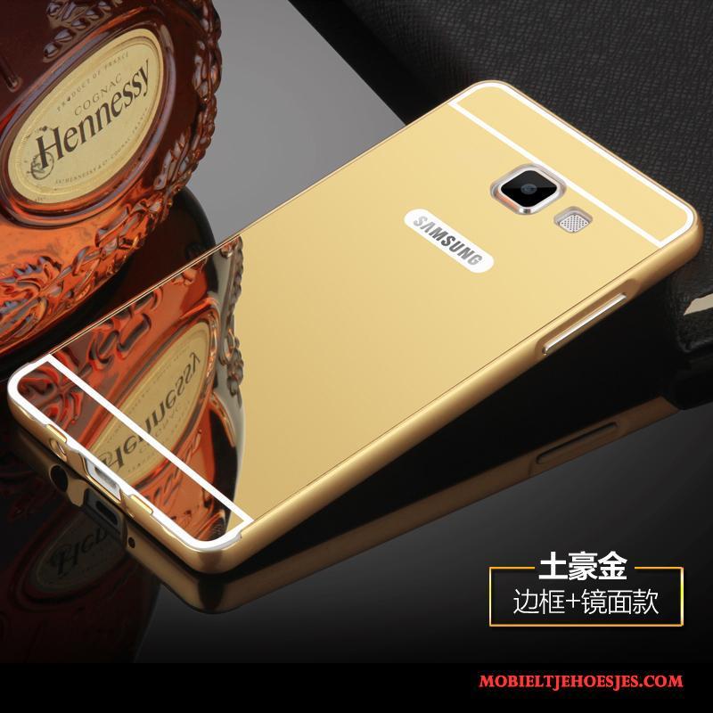 Samsung Galaxy A5 2016 Bescherming Hoesje Spiegel Ster Anti-fall Zwart Metaal