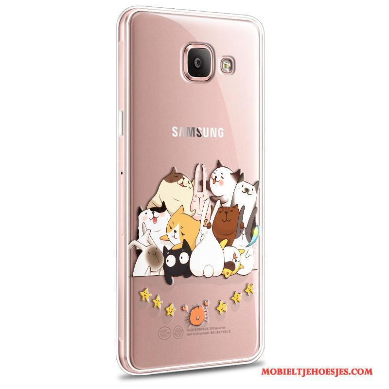 Samsung Galaxy A5 2016 Siliconen Trend Hoes Hoesje Roze Anti-fall Zacht