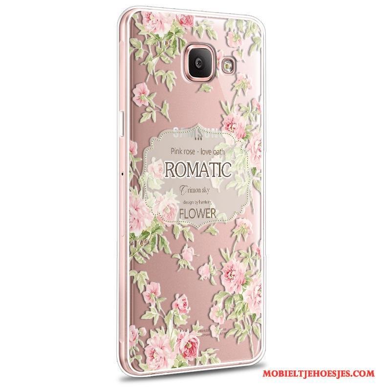 Samsung Galaxy A5 2016 Siliconen Trend Hoes Hoesje Roze Anti-fall Zacht