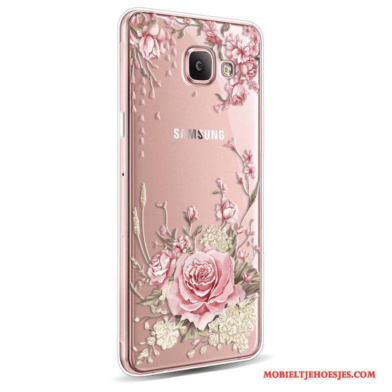 Samsung Galaxy A5 2016 Siliconen Trend Hoes Hoesje Roze Anti-fall Zacht
