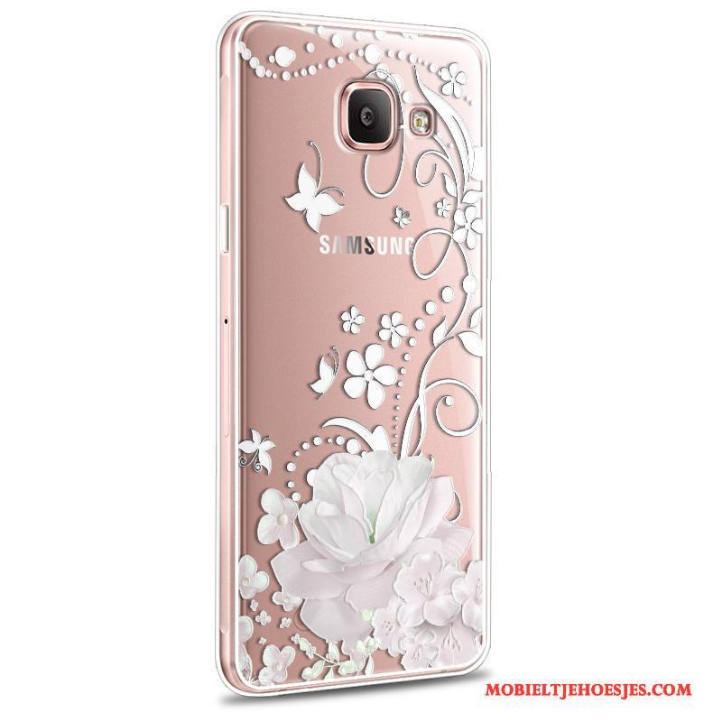 Samsung Galaxy A5 2016 Siliconen Trend Hoes Hoesje Roze Anti-fall Zacht