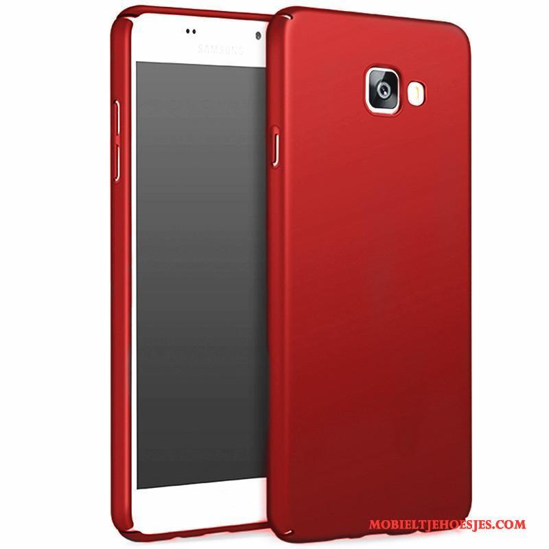 Samsung Galaxy A5 2017 Hoes Ster Hoesje Telefoon Hard Rood Schrobben Mobiele Telefoon