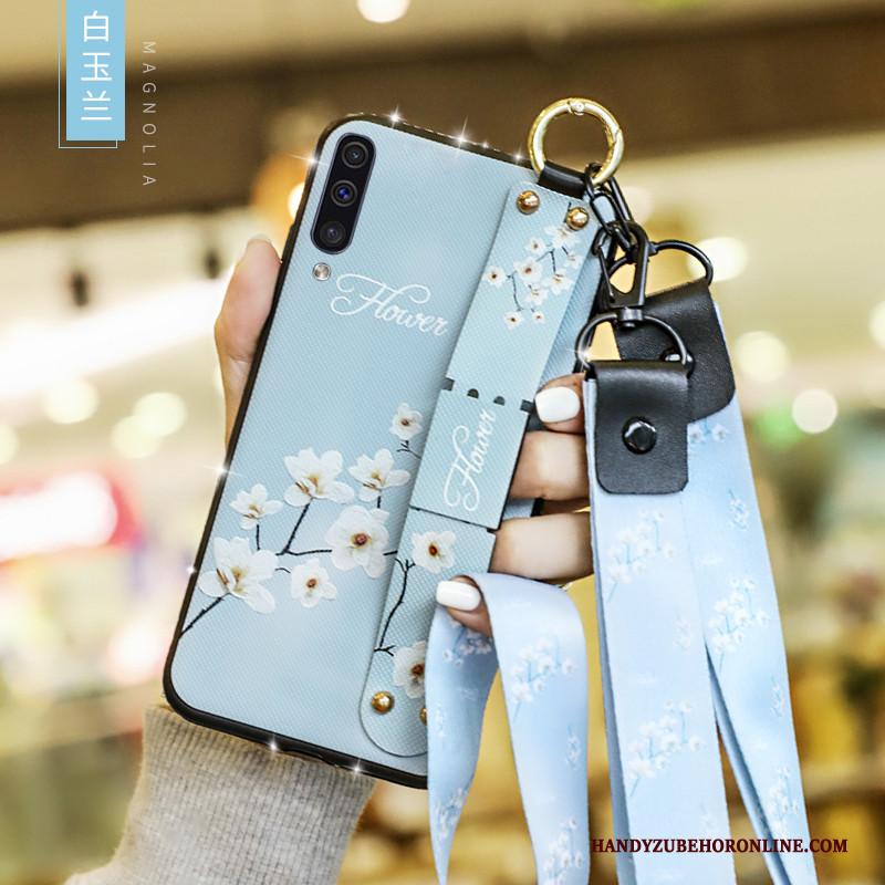 Samsung Galaxy A50 Bescherming Hoesje Telefoon Kort Chinese Stijl Bloemen Ster Hanger
