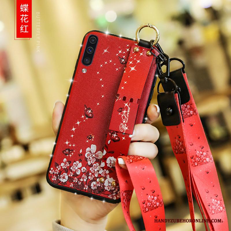 Samsung Galaxy A50 Bescherming Hoesje Telefoon Kort Chinese Stijl Bloemen Ster Hanger