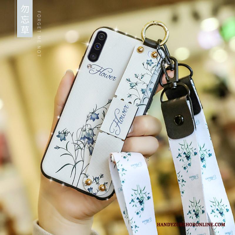 Samsung Galaxy A50 Bescherming Hoesje Telefoon Kort Chinese Stijl Bloemen Ster Hanger