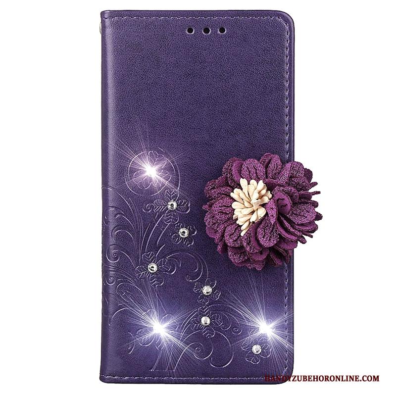 Samsung Galaxy A50 Hoes Ster Hoesje Telefoon Zacht Purper All Inclusive Leren Etui