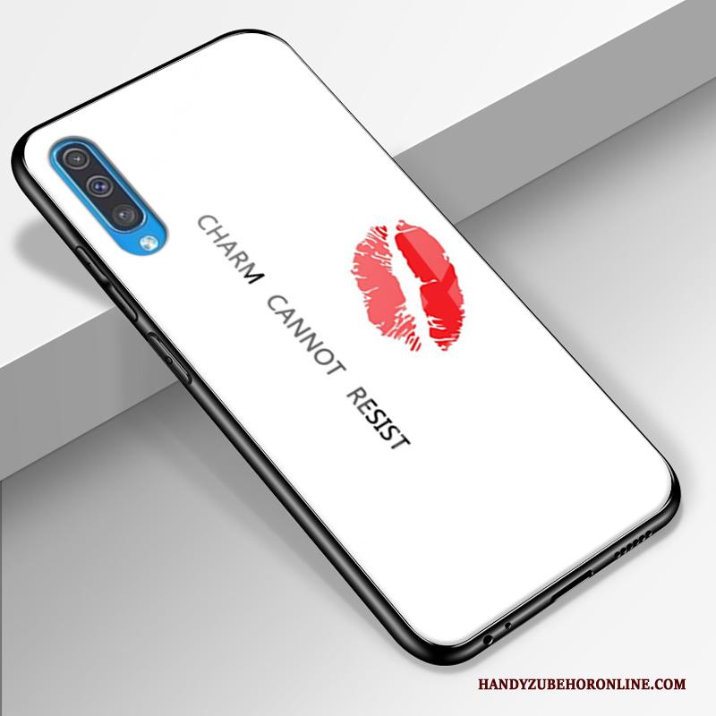 Samsung Galaxy A50 Hoesje Persoonlijk Glas Hoes Lovers Ster Liefde Trendy Merk