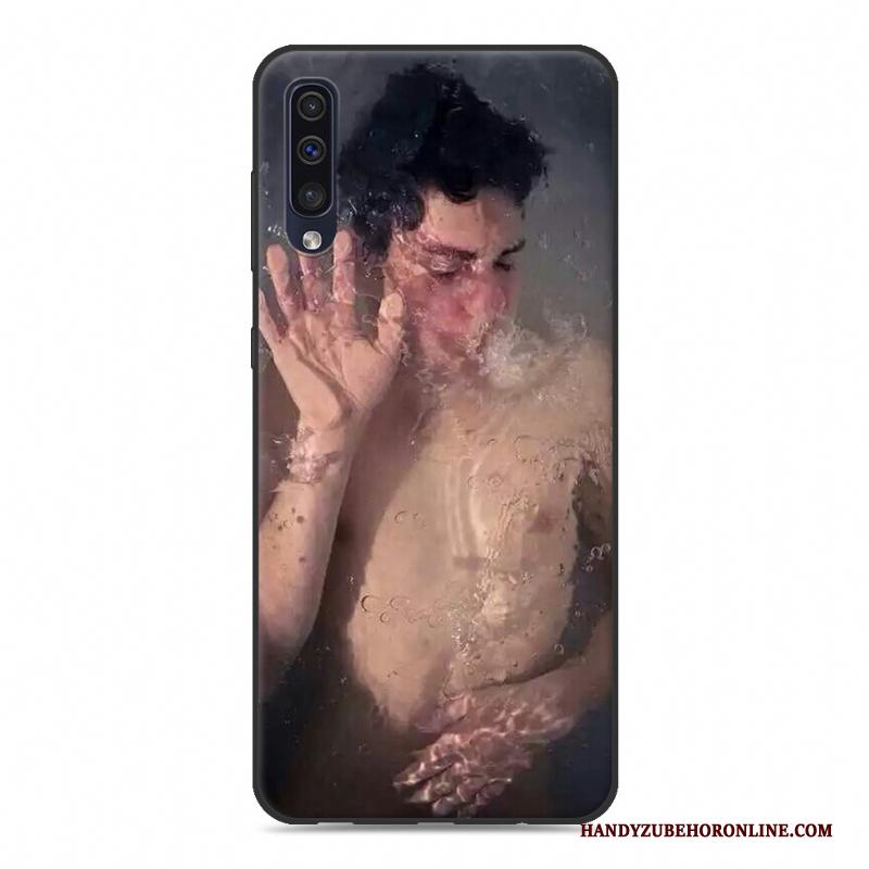 Samsung Galaxy A50 Hoesje Ster Spotprent Zacht Roze Bescherming Siliconen Lovers